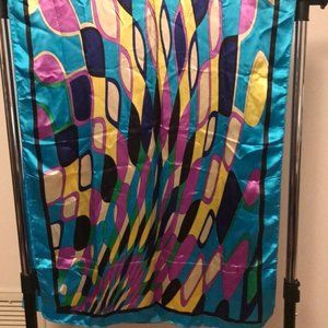 Scarf or Wrap, 27 in x 69 in, beautiful abstract d